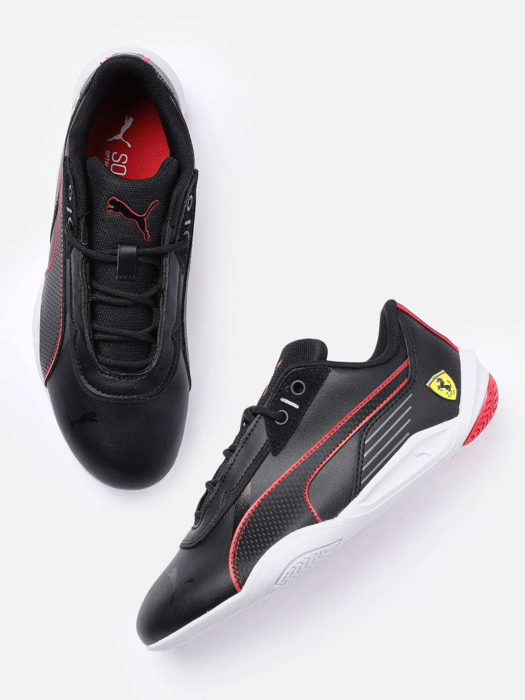

PUMA Motorsport Unisex Solid Scuderia Ferrari R-Cat Machina Regular Sneakers, Black