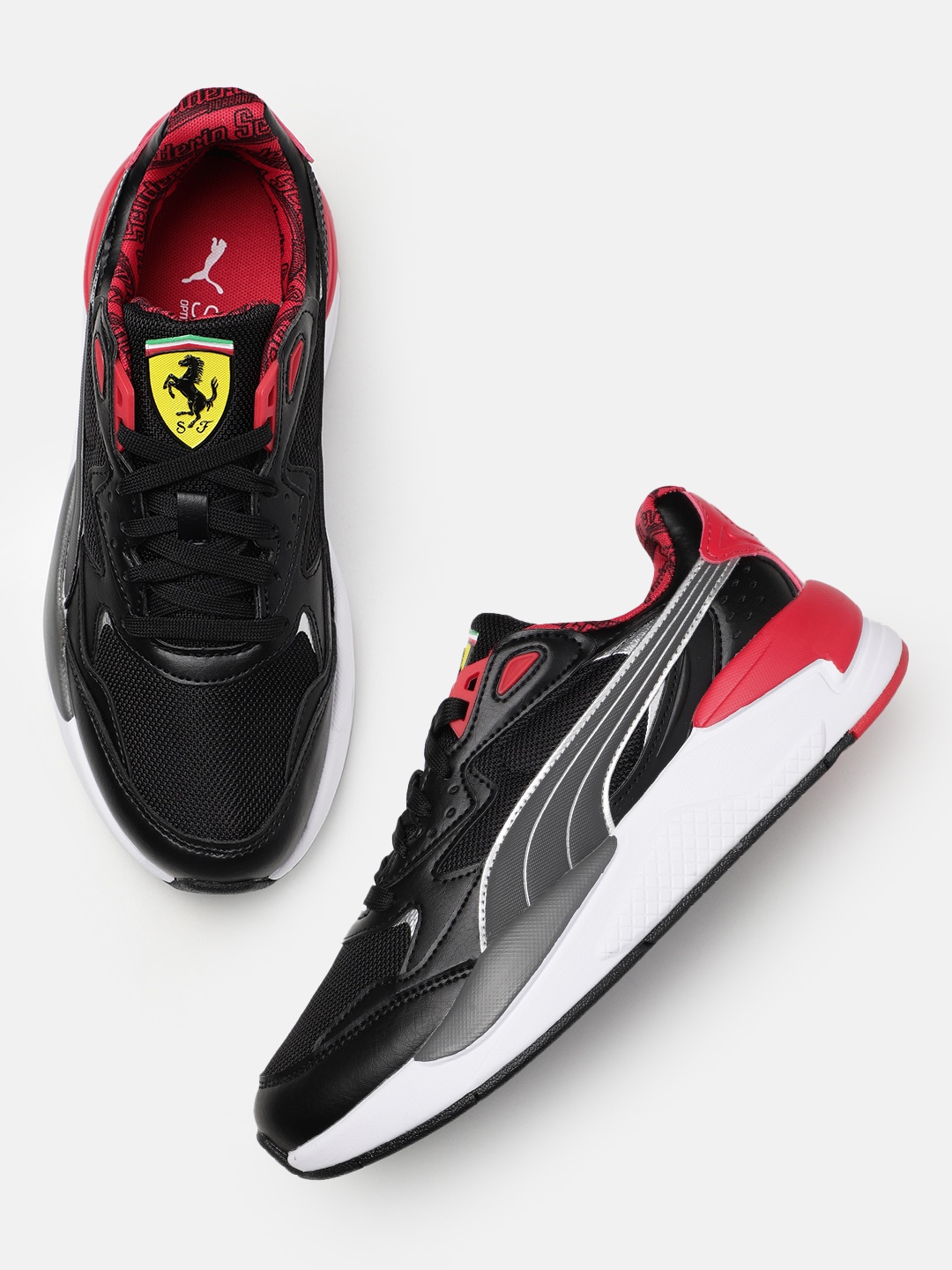 

PUMA Motorsport Unisex Solid Scuderia Ferrari X-Ray Speed Sneakers, Black