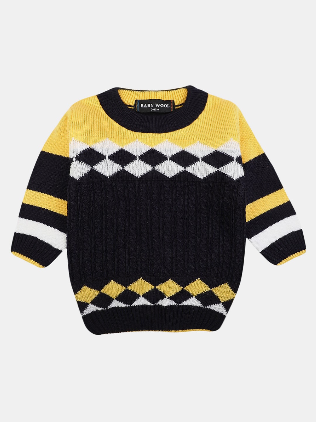 

V-Mart Kids Self Design Pullover Sweatshirt, Yellow