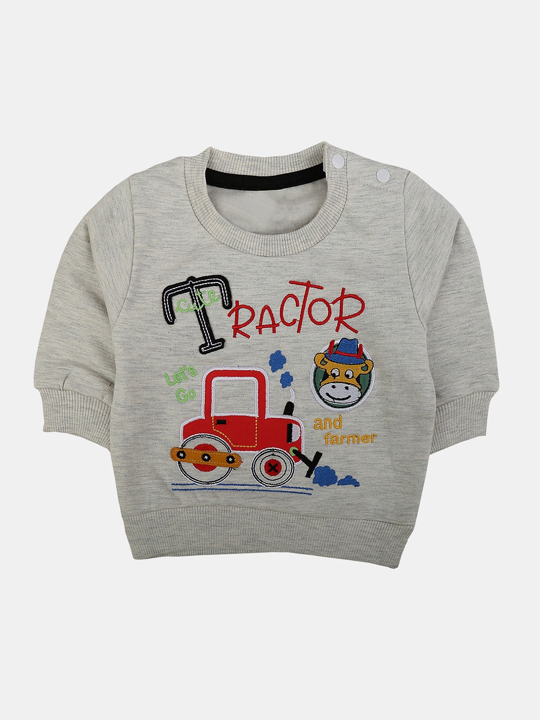 

V-Mart Unisex Kids Printed Sweatshirt, Grey