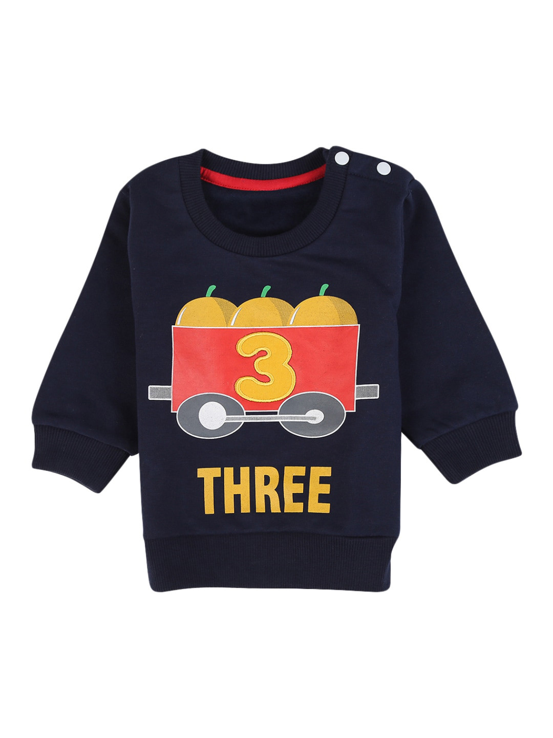 

V-Mart Kids Printed Fleece Sweatshirt, Black