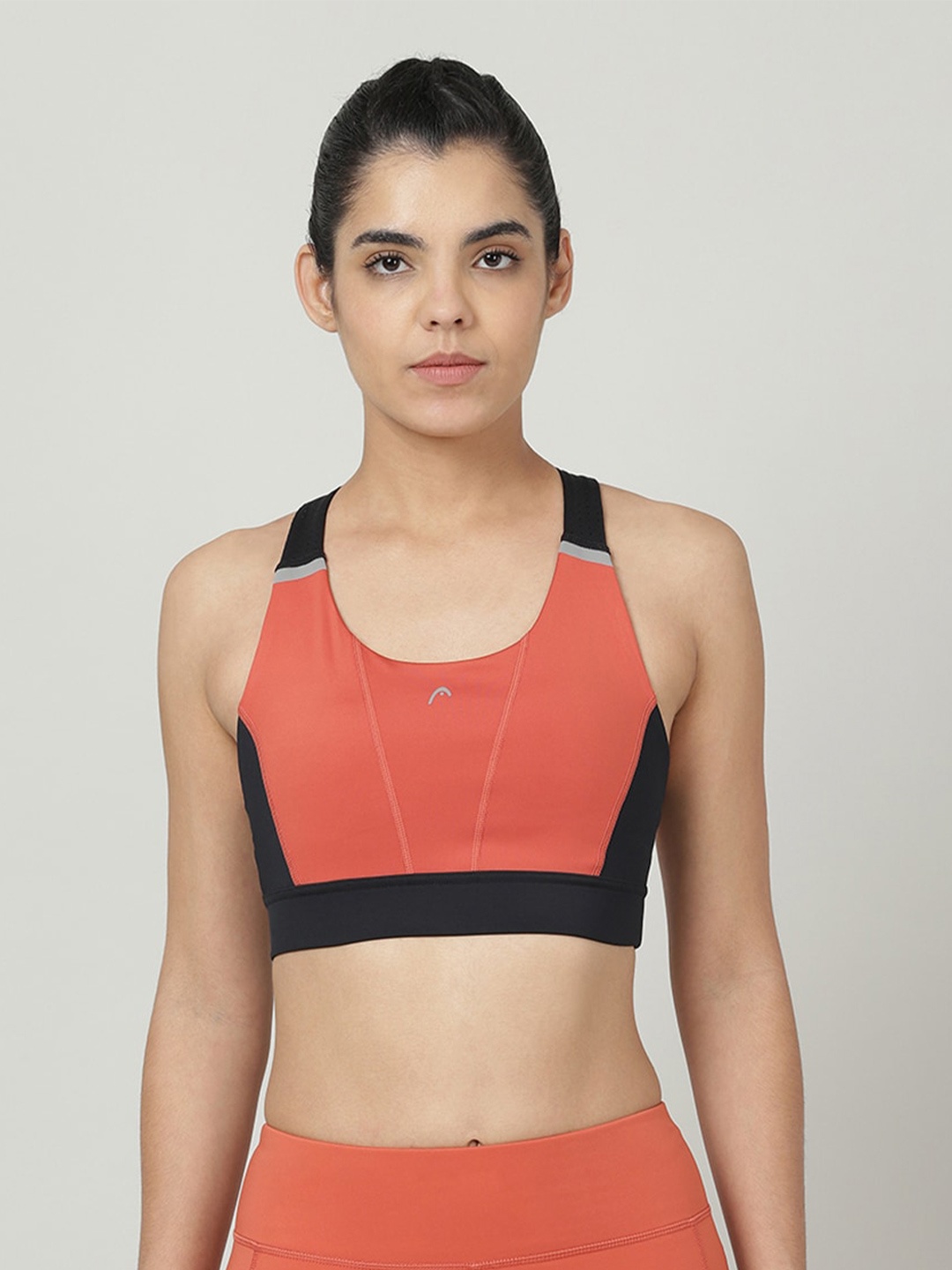 

Head Colourblocked Underwired Sports Bra, Rust