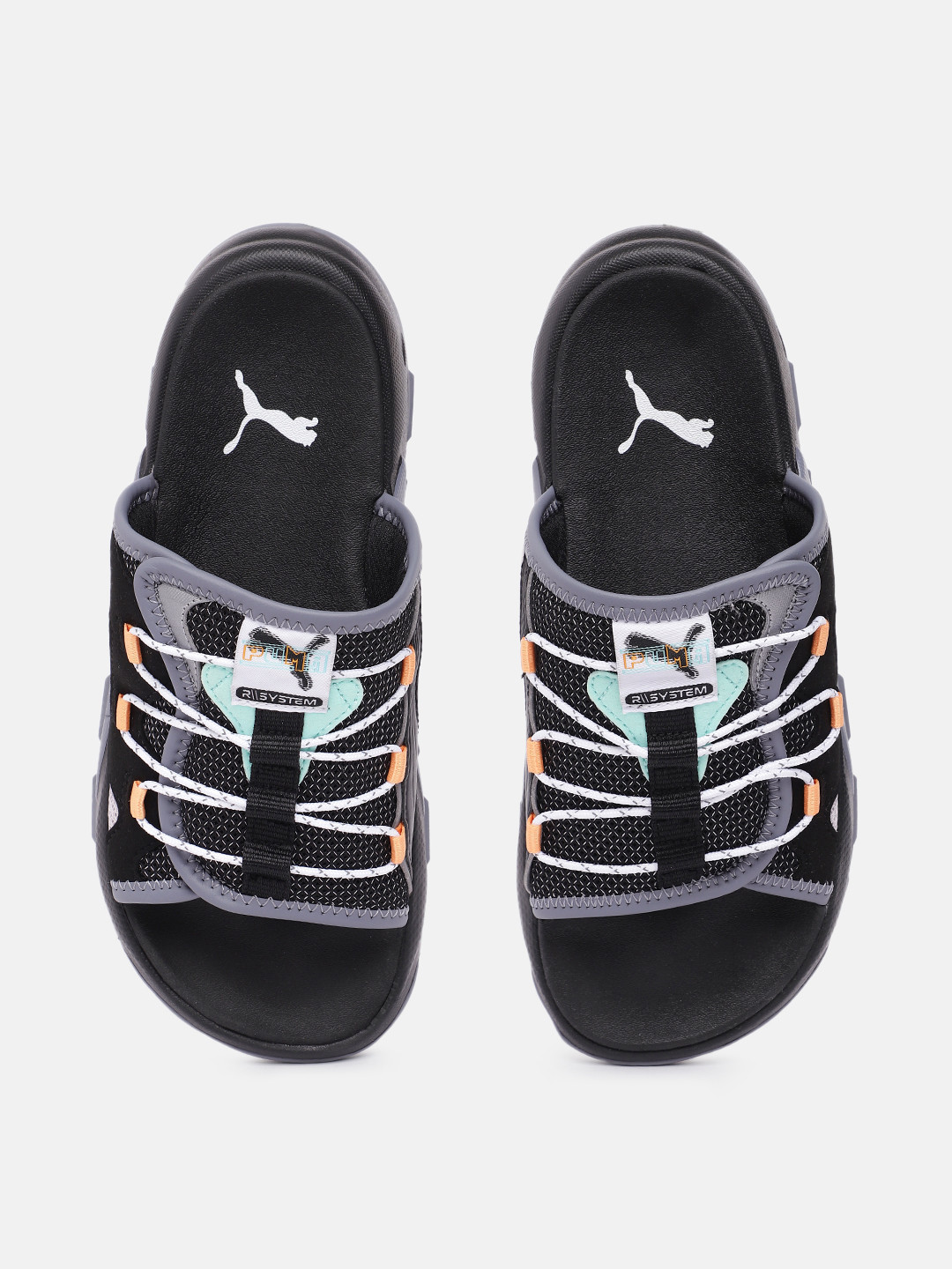 

Puma Unisex Self Design RS-Slide 2 SWxP Sliders With Lace Detail, Black