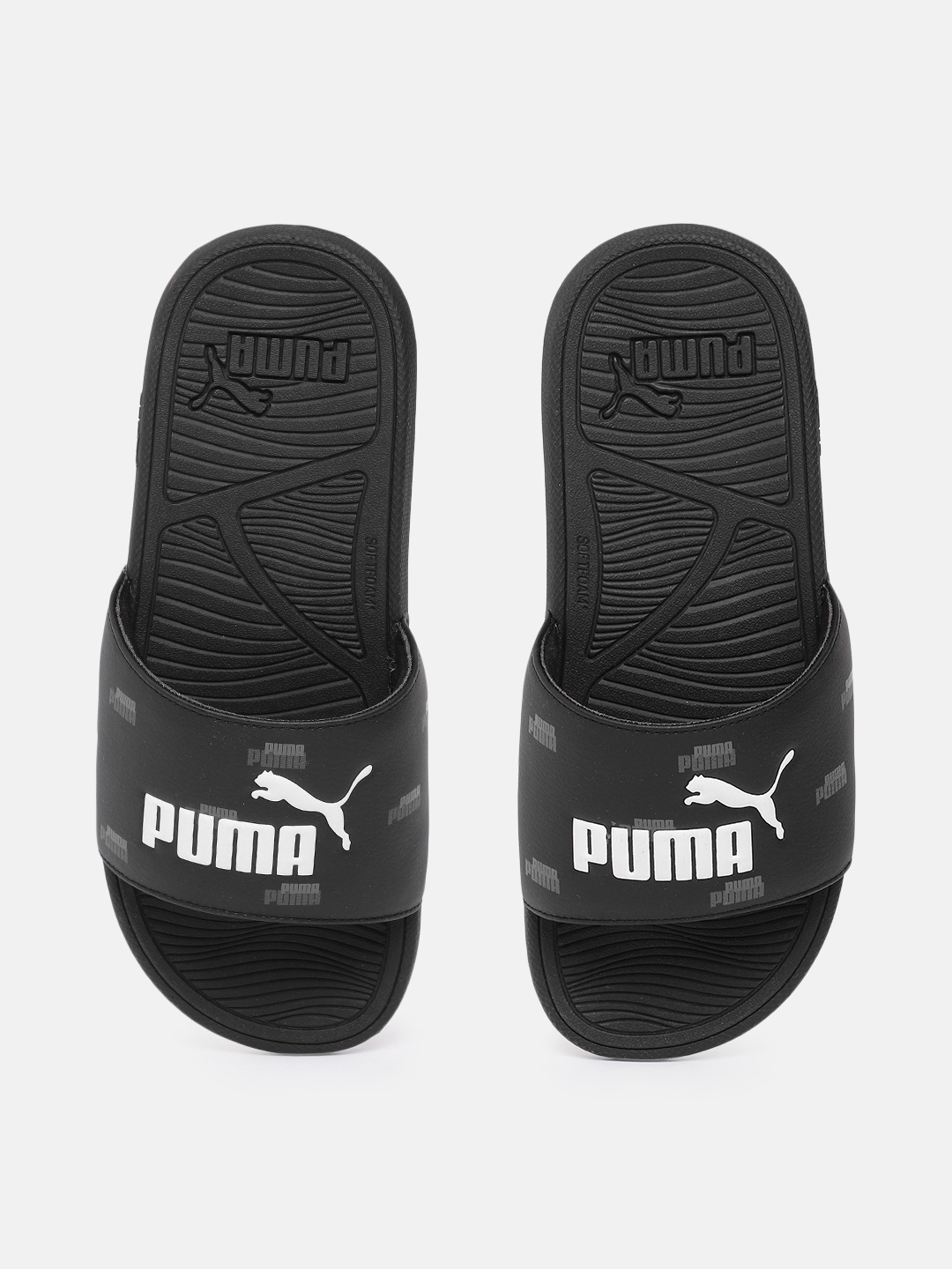 

Puma Unisex Black Cool Cat 2.0 Logo Power Brand Logo Print Sliders