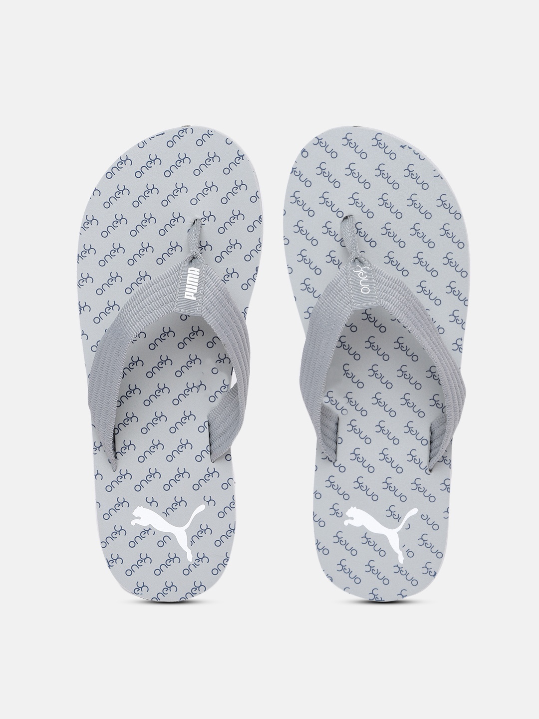 

Puma Men Echo One 8 Printed Thong Flip-Flops, Grey