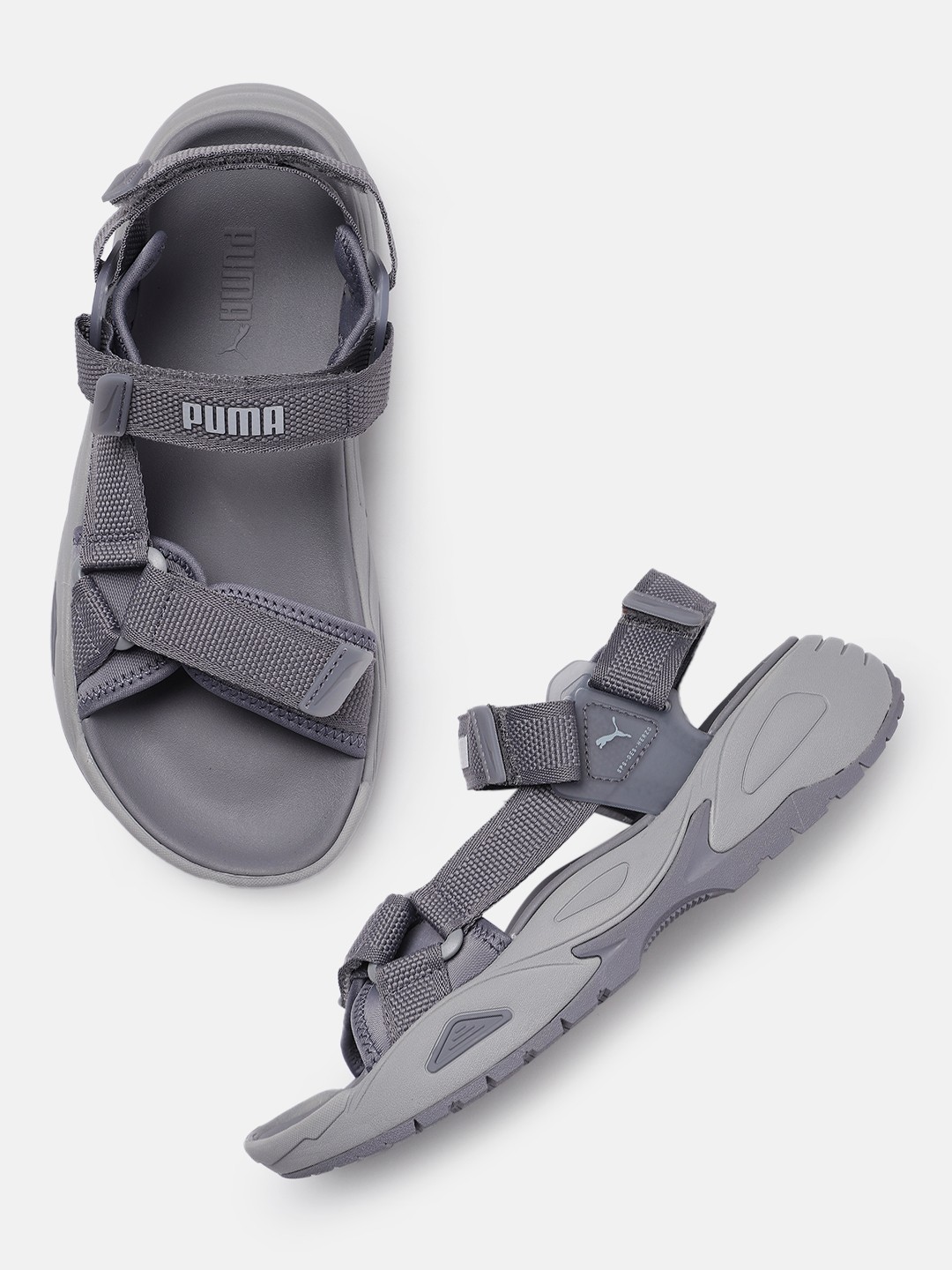 

Puma Unisex Solid Traek Lite Comfort Sandals, Grey