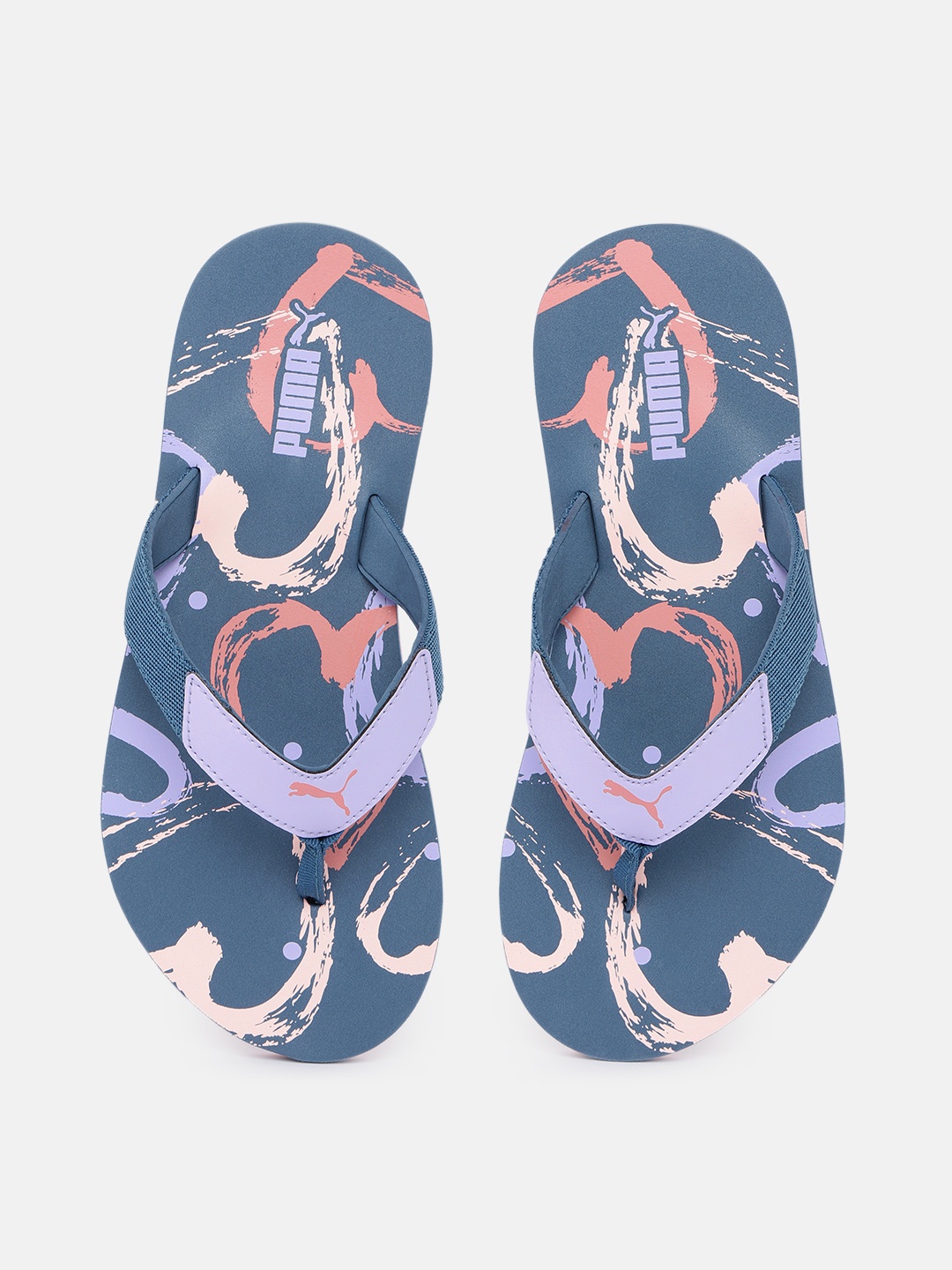 

Puma Unisex Venice Printed Flip Flops, Navy blue