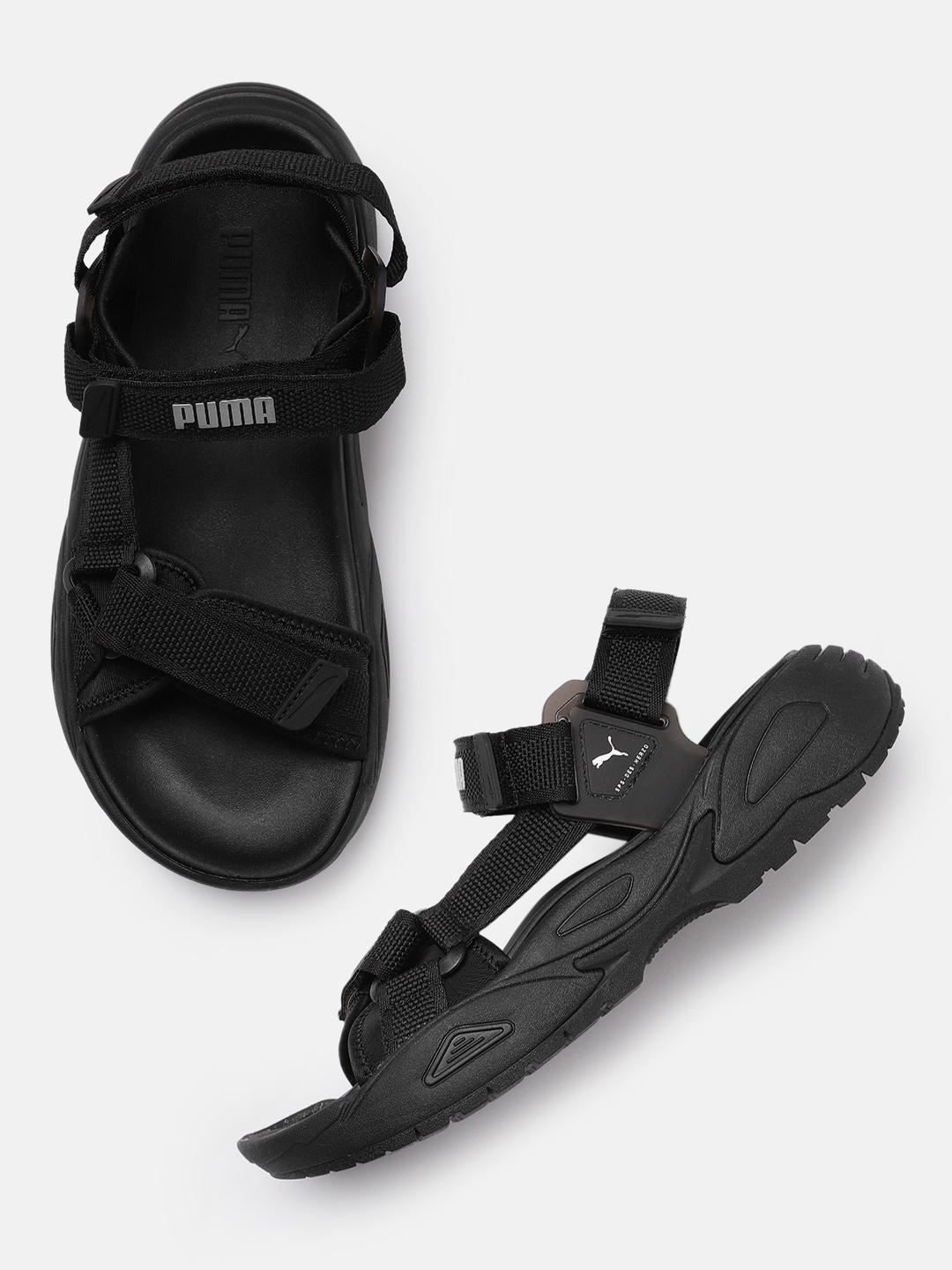

Puma Unisex Solid Traek Lite Comfort Sandals, Black