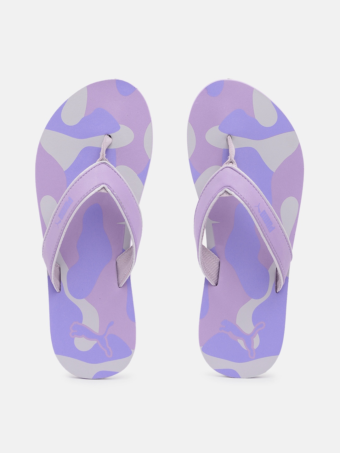 

Puma Unisex Mia V2 Printed Thong Flip-Flops, Purple