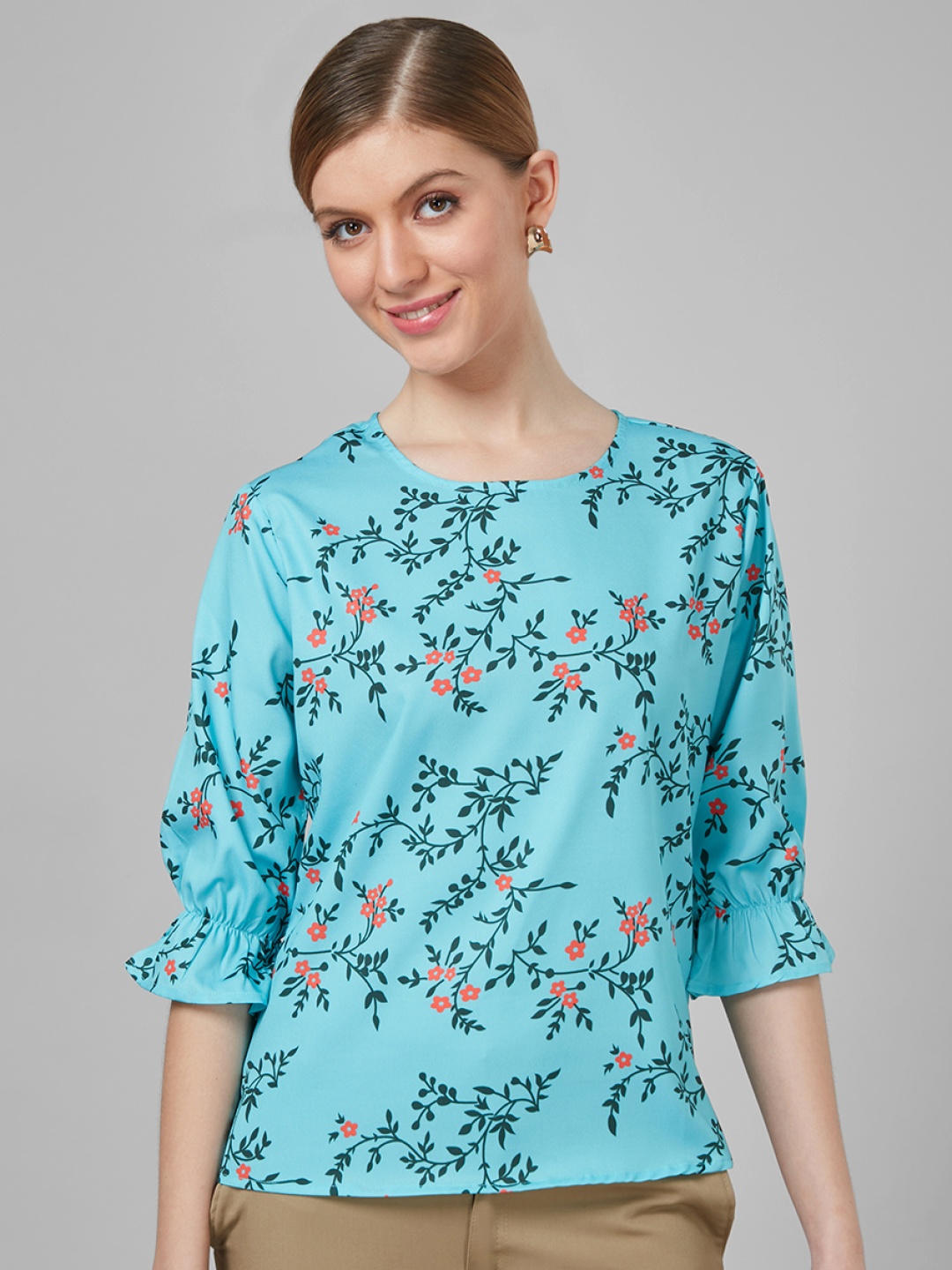 

Style Quotient Floral Print Top, Blue