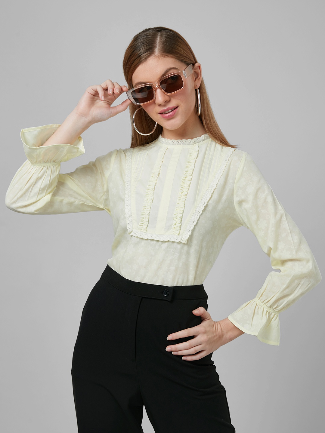 

Style Quotient Floral Print Top, Cream