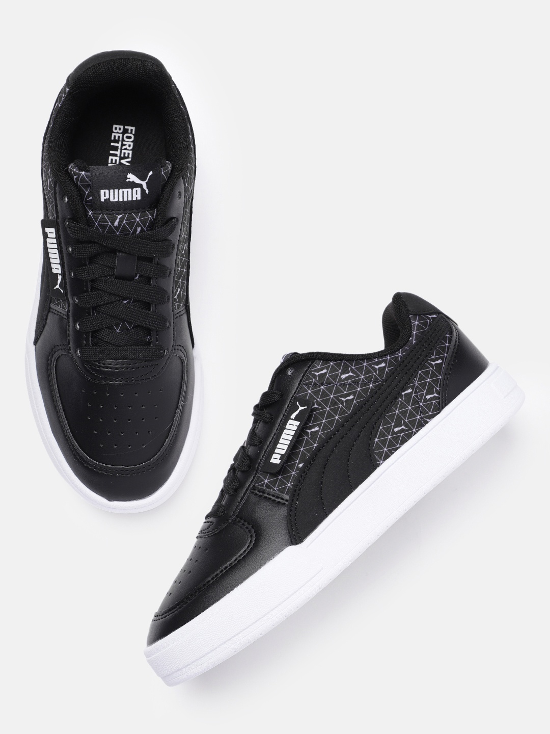 

Puma Unisex Perforated Sneakers, Black