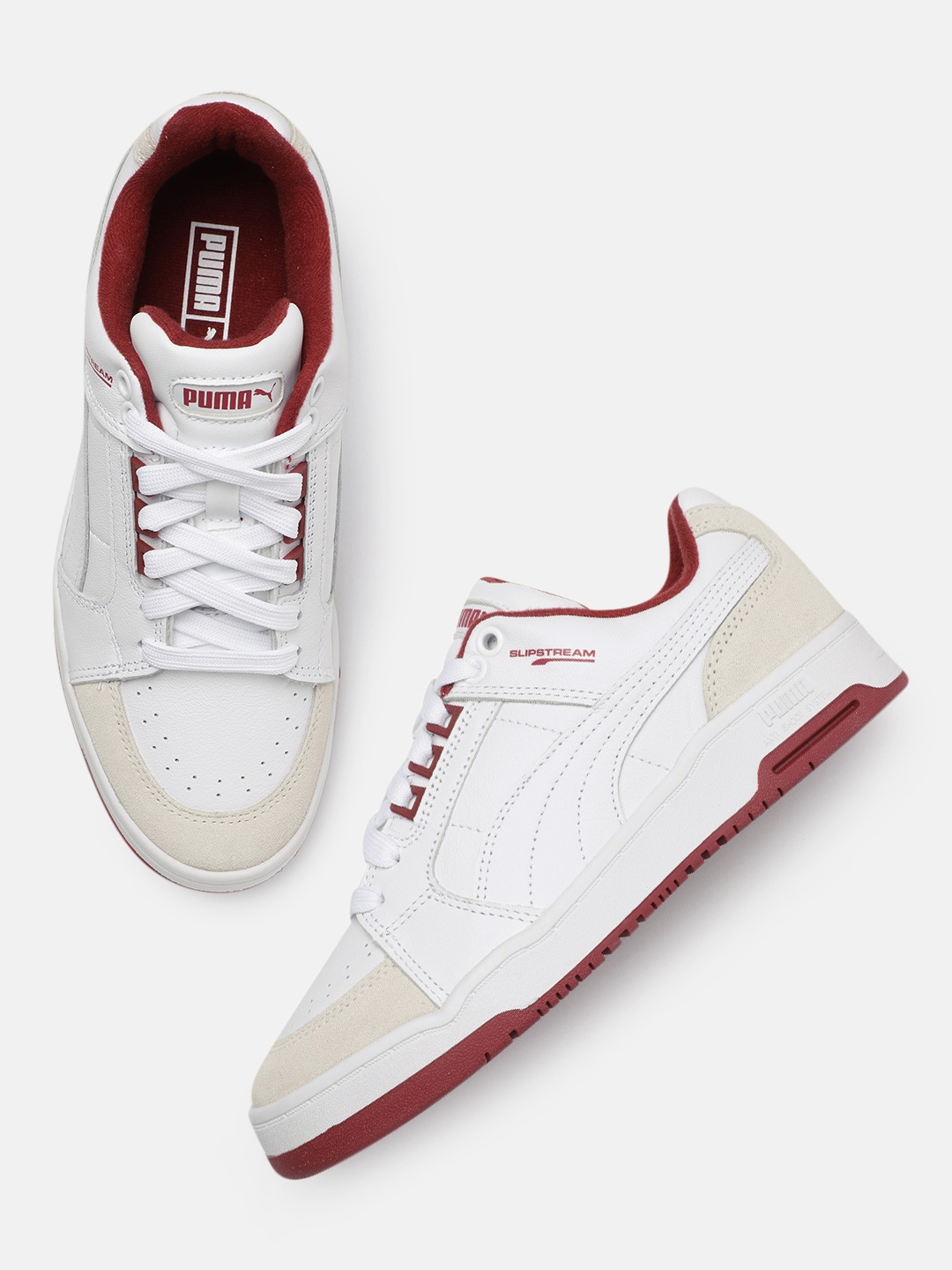 

Puma Unisex Slipstream Leather Sustainable Sneakers, White