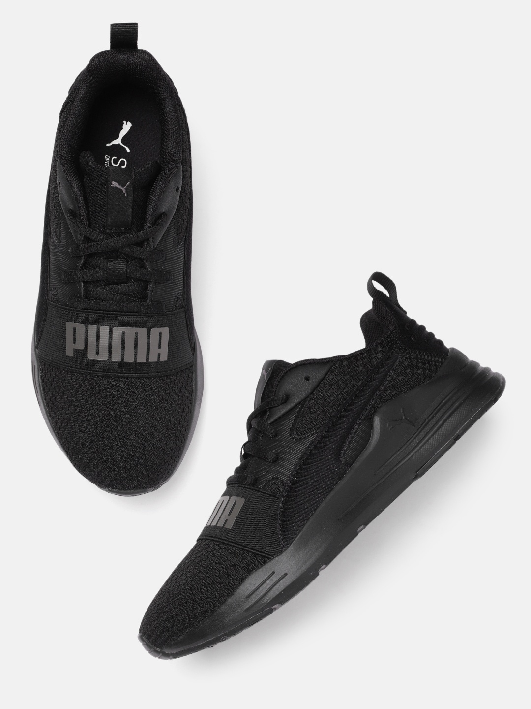 

Puma Unisex Solid Wired Run Pure Regular Sneakers, Black