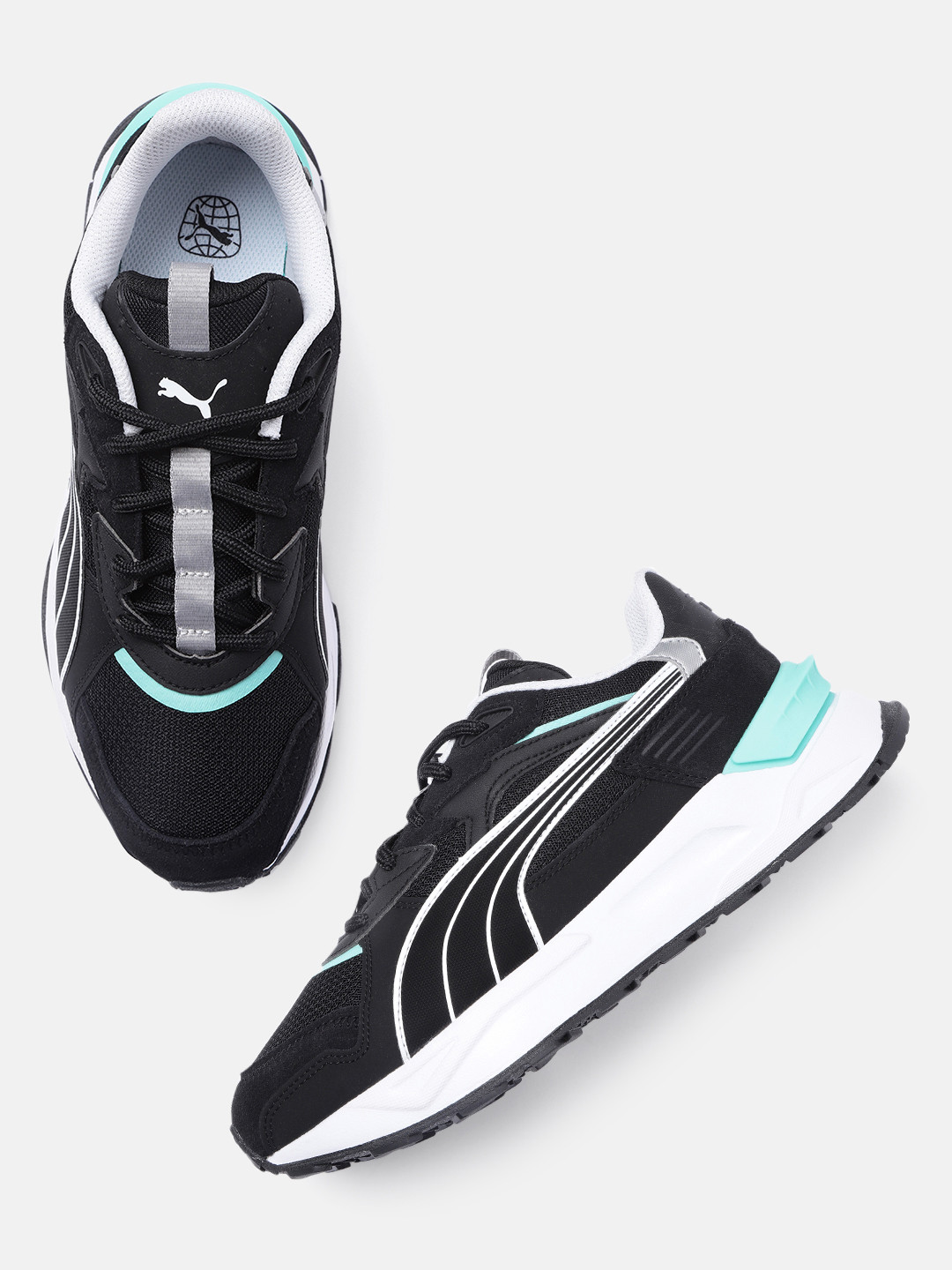 

Puma Unisex Leather Sneakers, Black