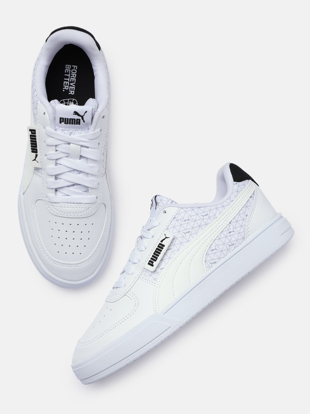 

Puma Unisex Perforated Sneakers, White
