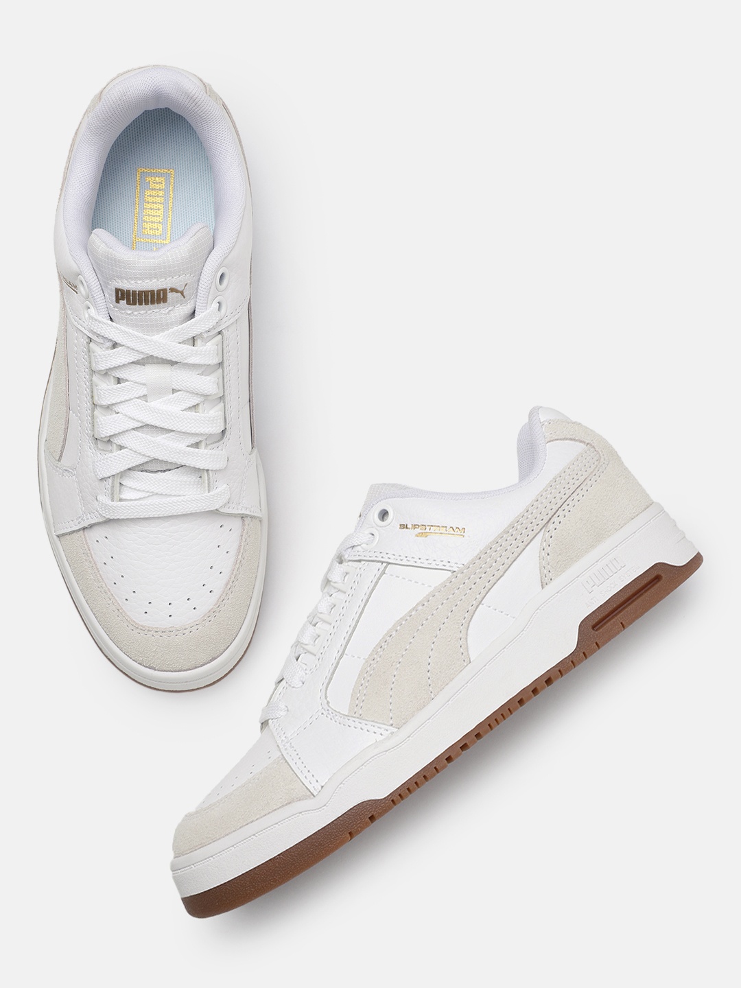 

Puma Unisex Slipstream Suede Sneakers, White