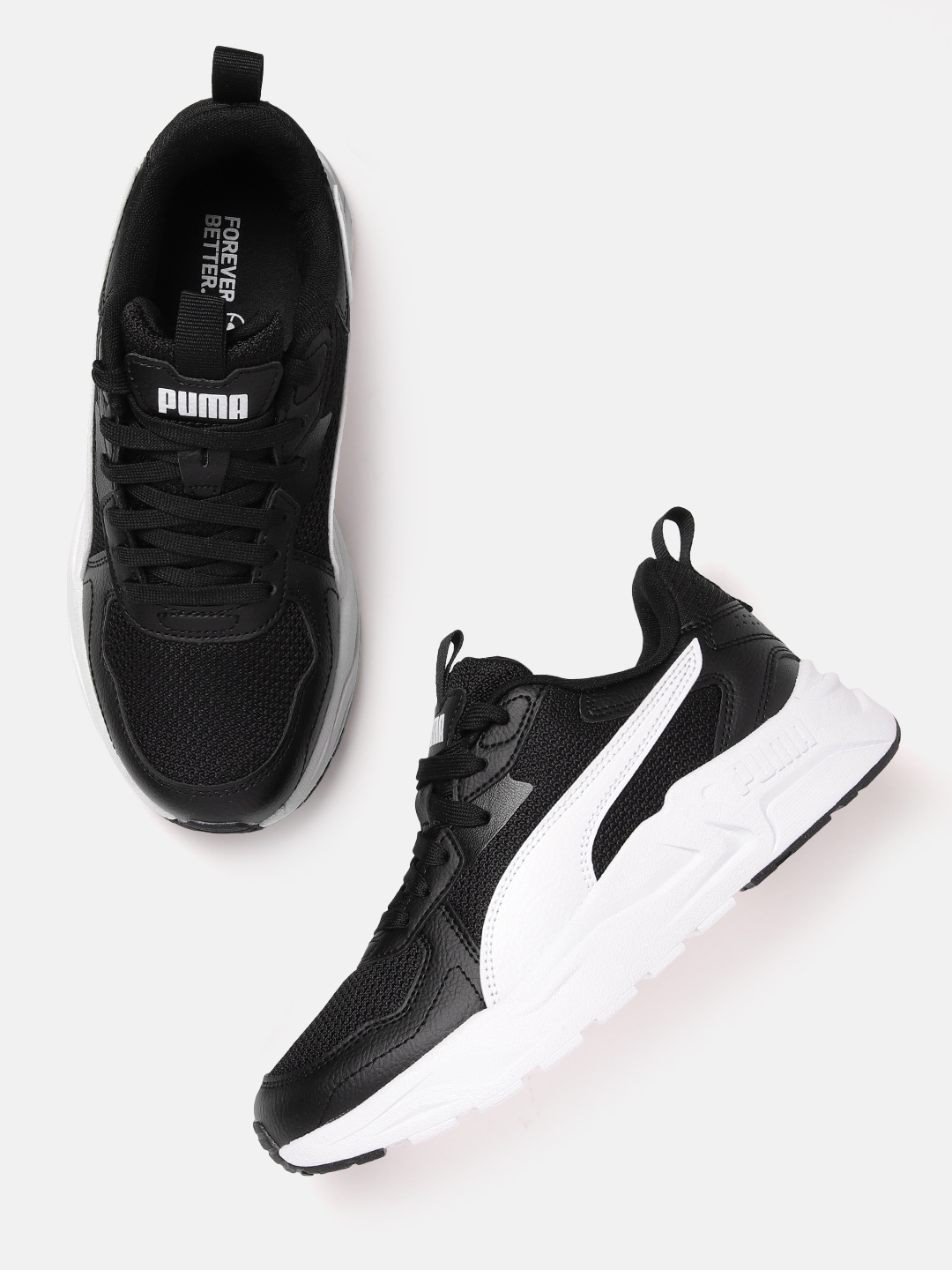 

Puma Men Woven Design Trinity Lite Sneakers, Black