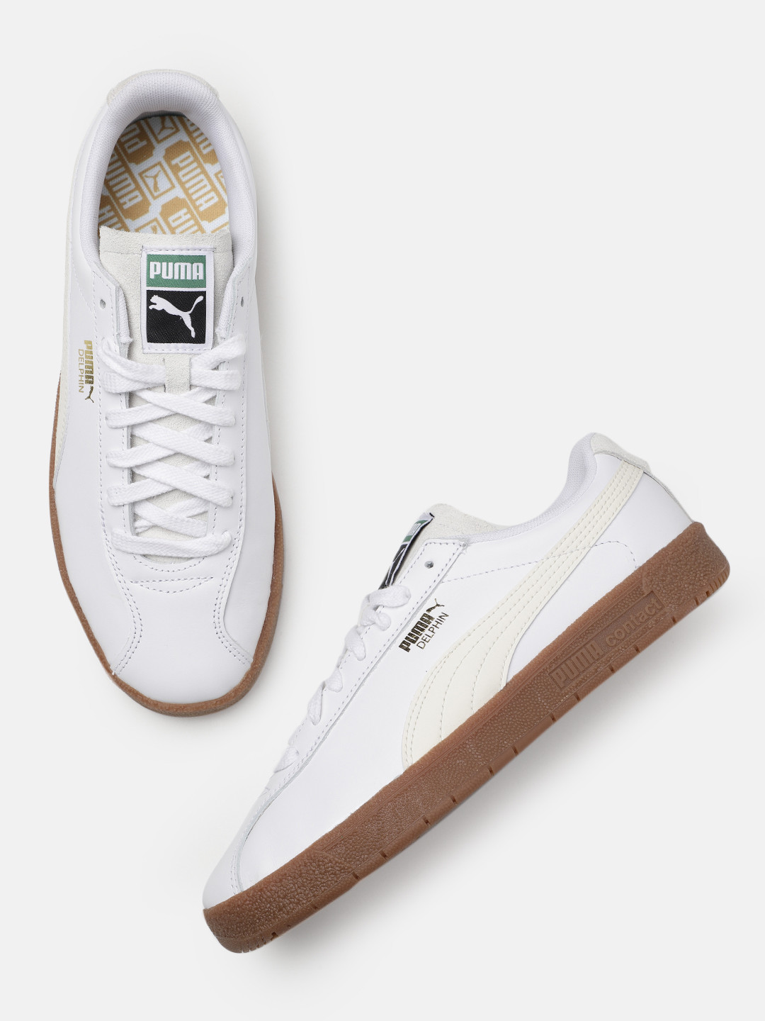 

Puma Unisex White Leather Sneakers