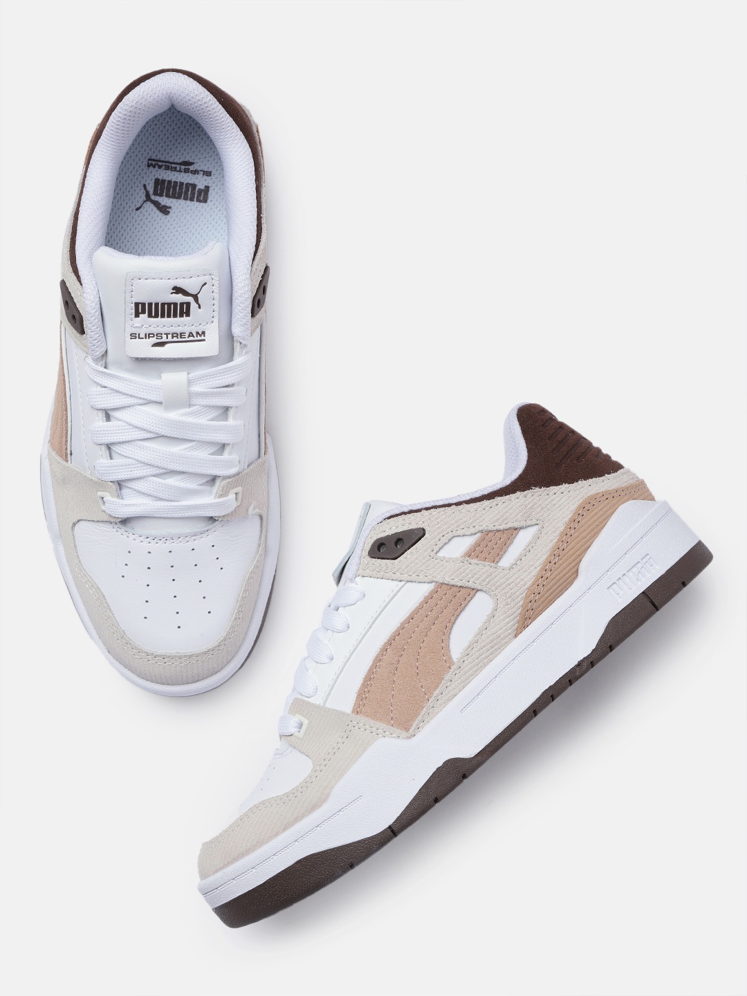 

Puma Unisex Perforated Leather Sneakers, White