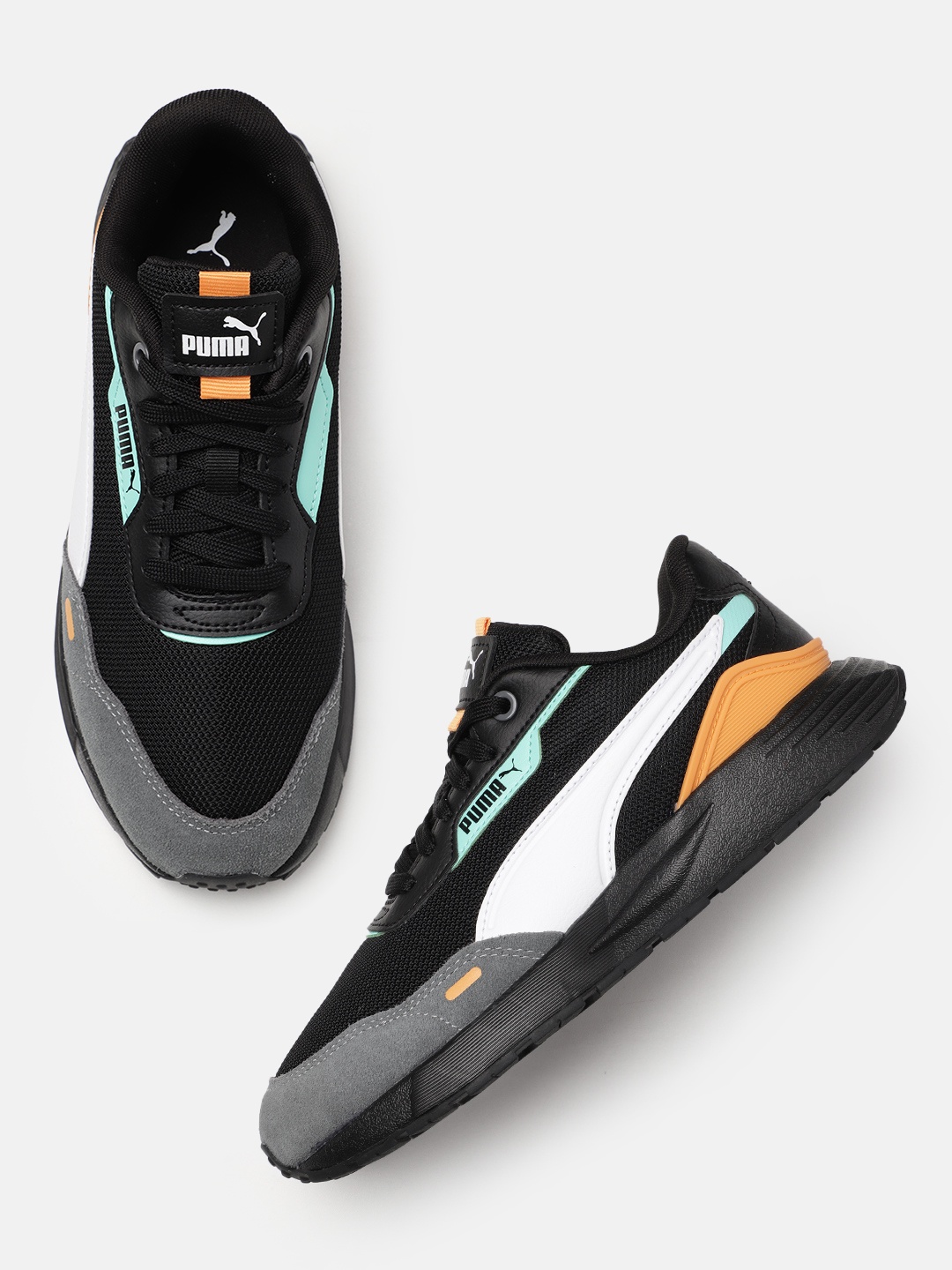 

Puma Unisex Runtamed Plus Textured Sneakers, Black