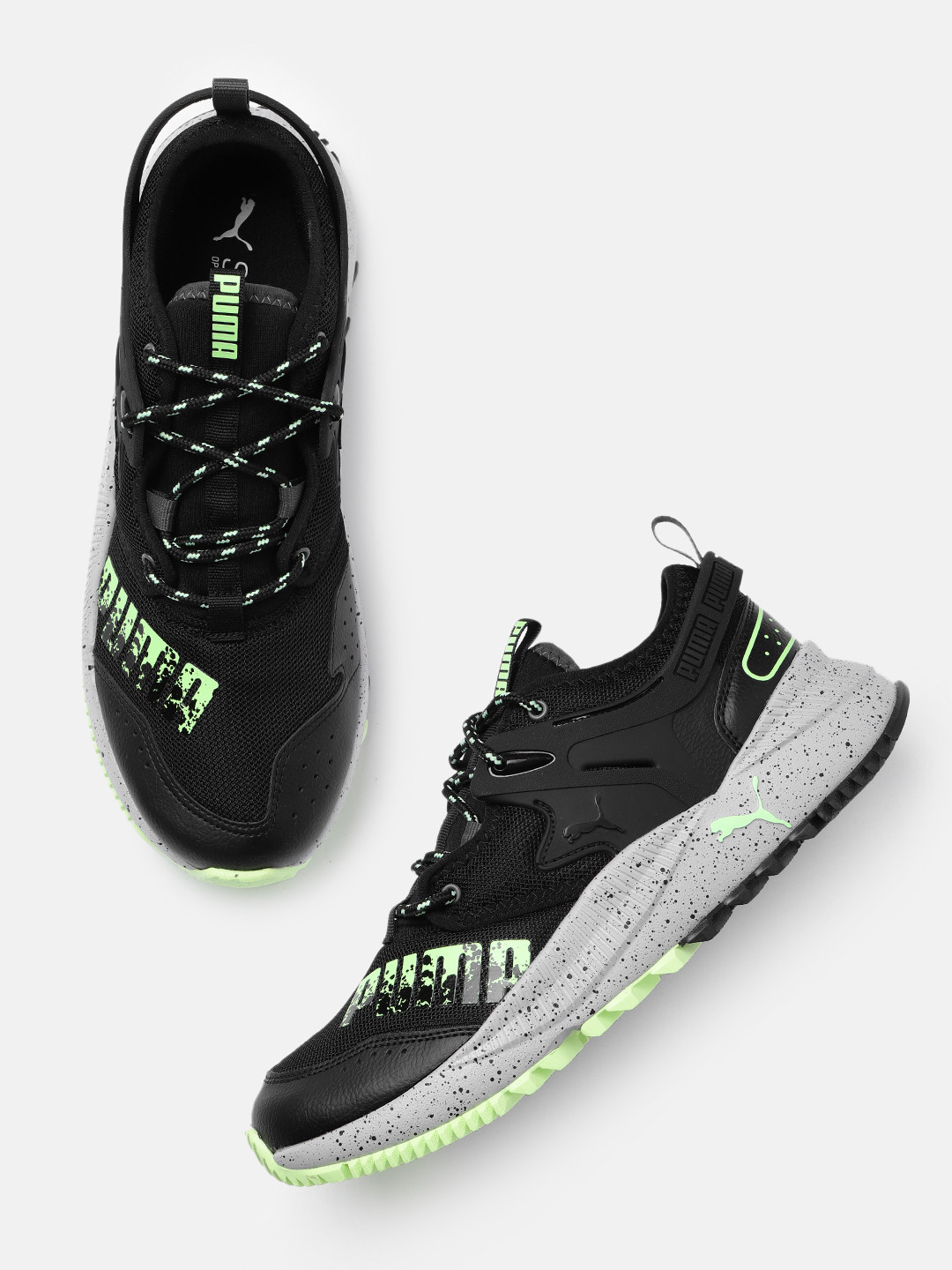 

Puma Unisex Future Trail Printed Sneakers, Black