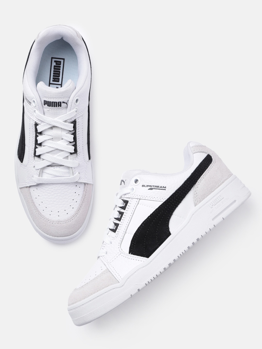 

Puma Unisex Solid Slipstream Lo Leather & Suede FS Sneakers, White