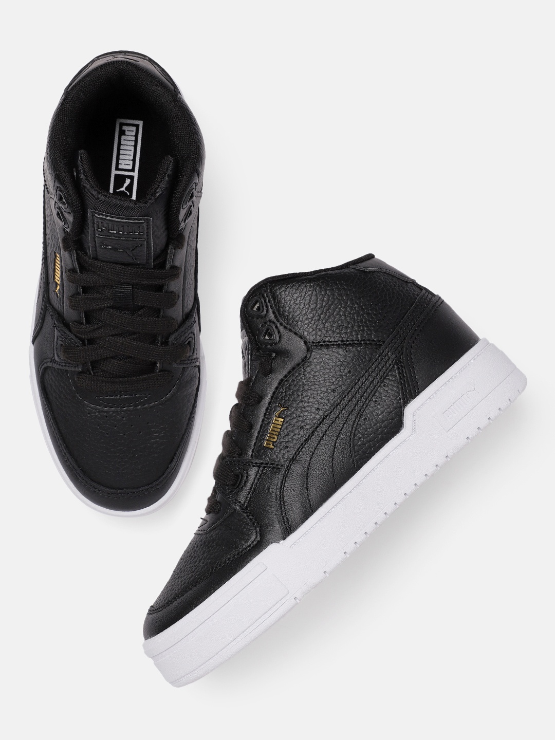 

Puma Unisex CA Pro Mid-Top Leather Sneakers, Black