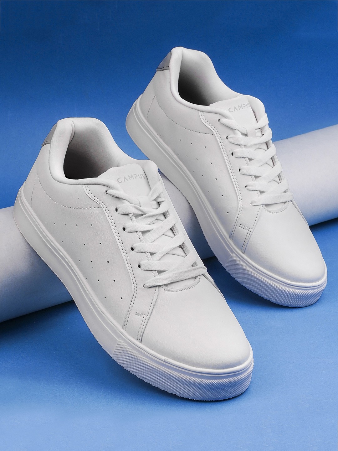 

Campus Men Lace-Ups Perforations Sneakers, White