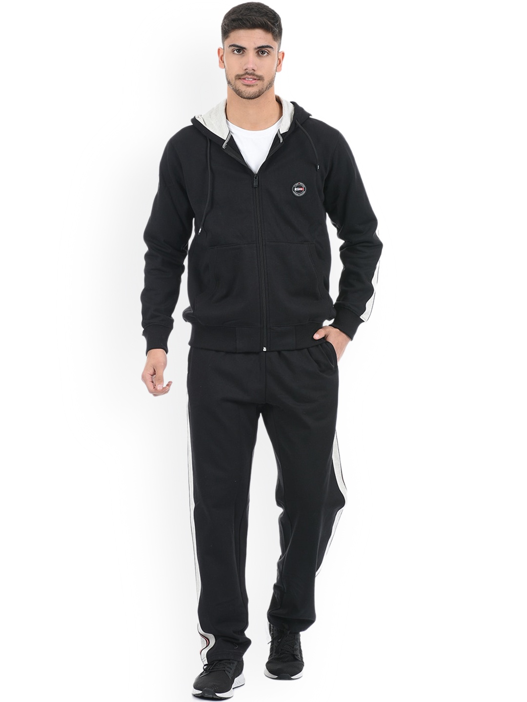 

Cloak & Decker by Monte Carlo Men Hooded Tracksuit, Black