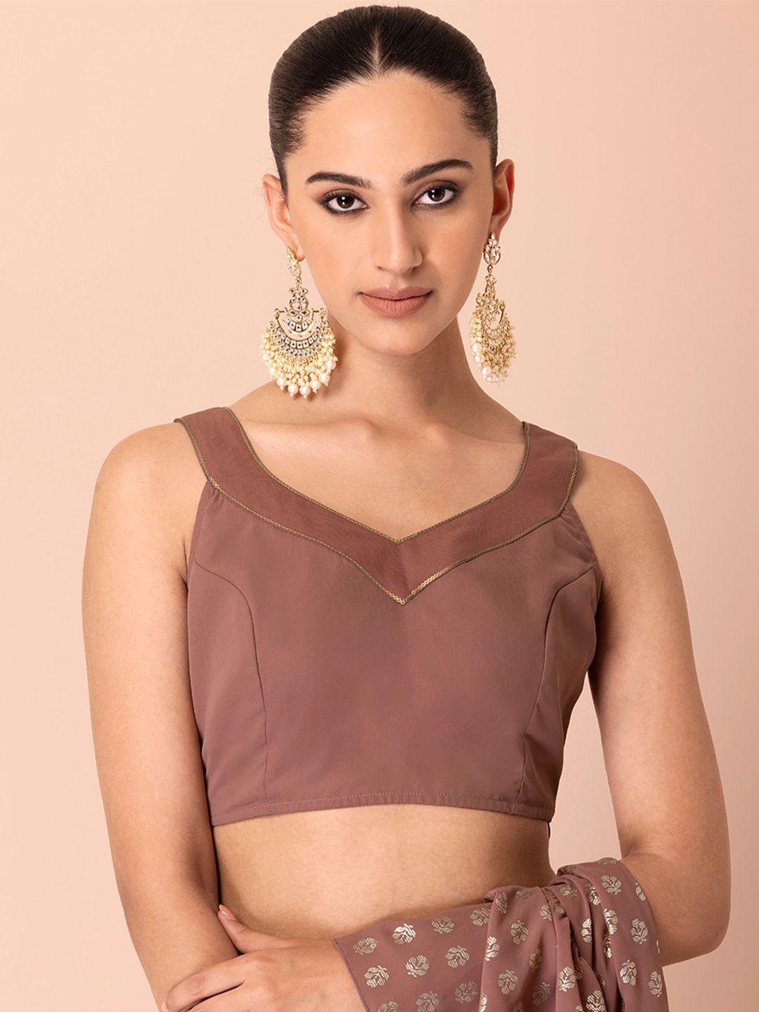 

INDYA Sequin Embellished Blouse, Pink