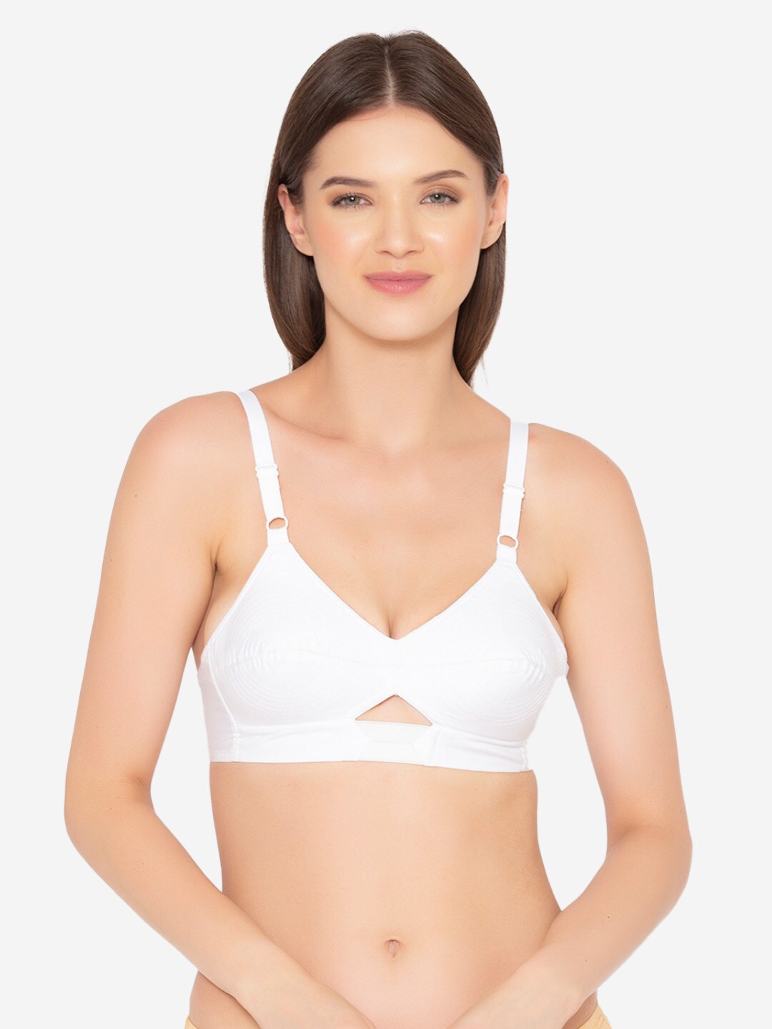 

GROVERSONS Paris Beauty Solid Organic Cotton Non-Padded Bra, White