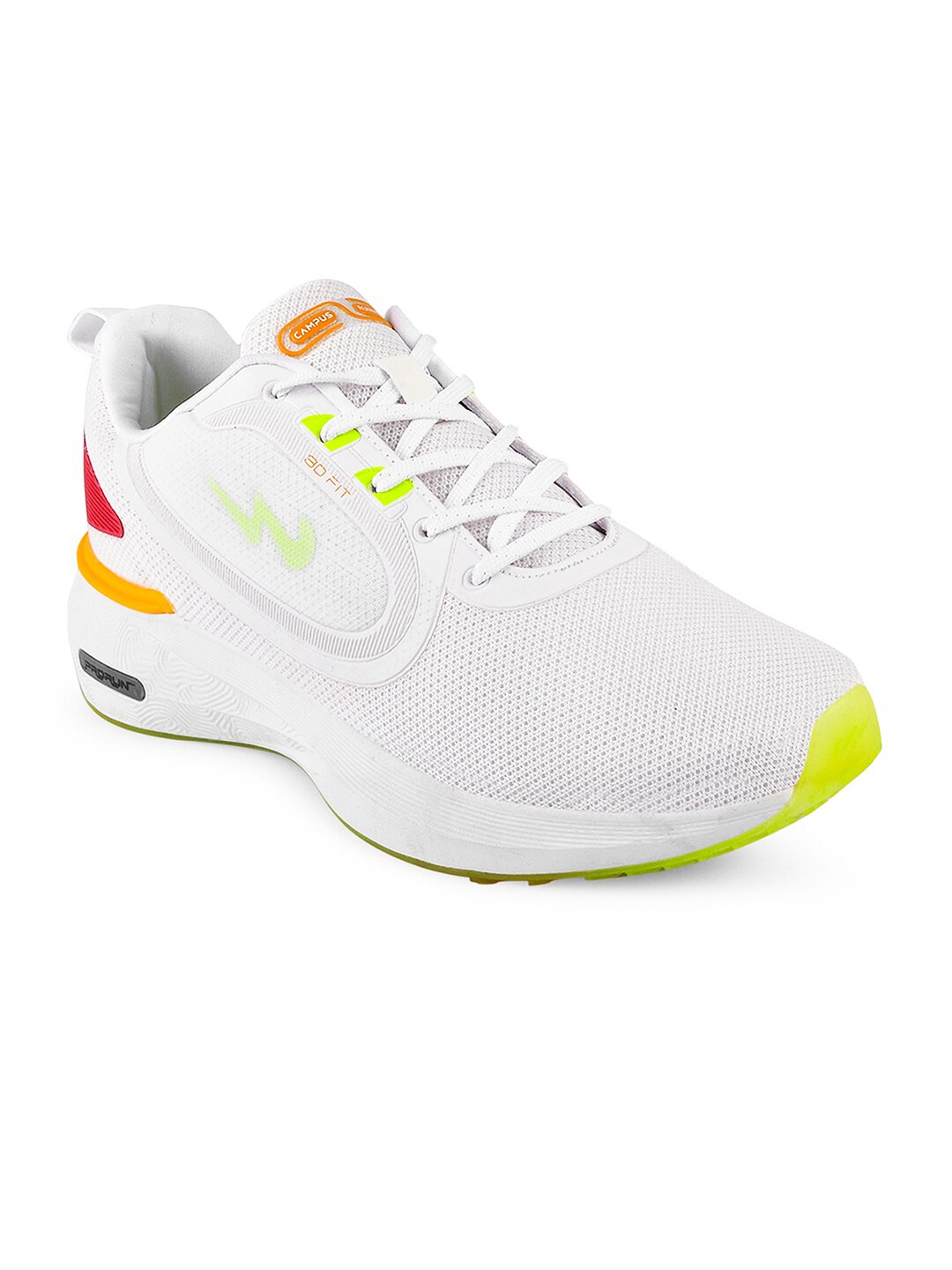

Campus Men Lace-Ups Mesh Running Sports Shoes, White