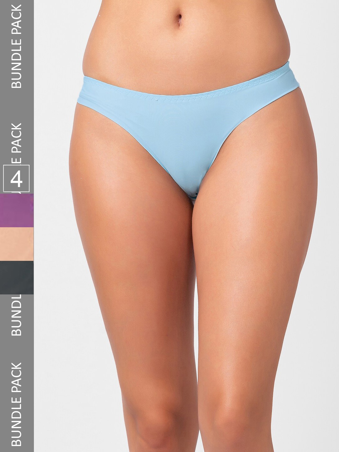 

FashionRack Women Pack Of 4 Assorted Thong Briefs