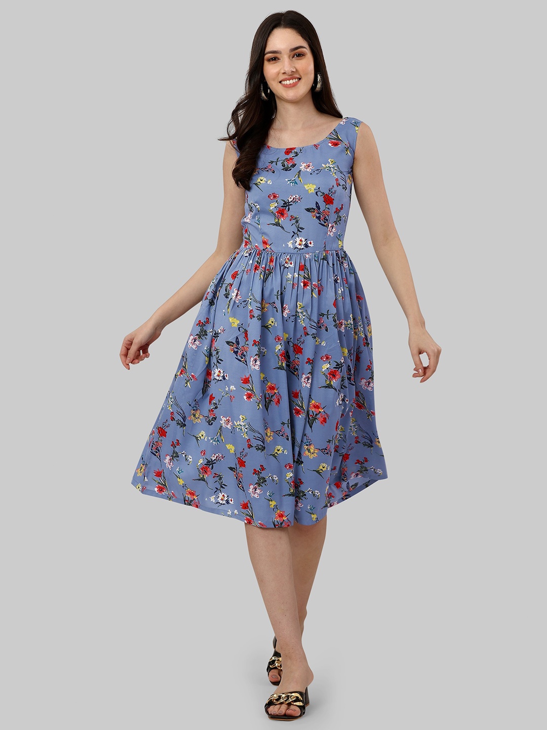 

ASPORA Floral Dress, Grey