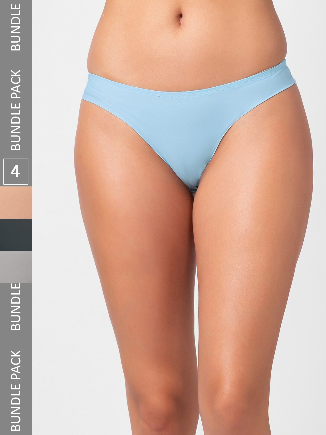 

FashionRack Women Pack Of 4 Assorted Thong Briefs