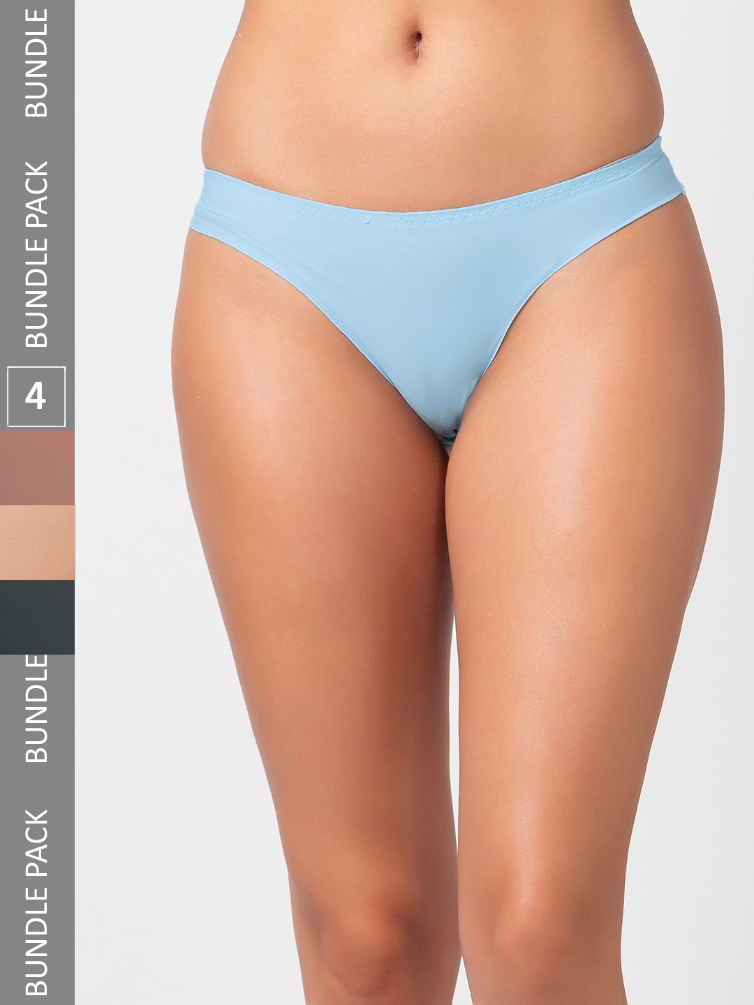 

FashionRack Women Pack Of 4 Assorted Thong Briefs