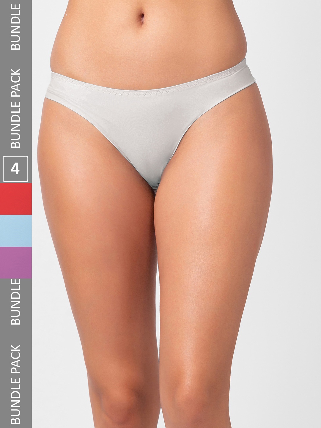 

FashionRack Women Pack Of 4 Assorted Thong Briefs
