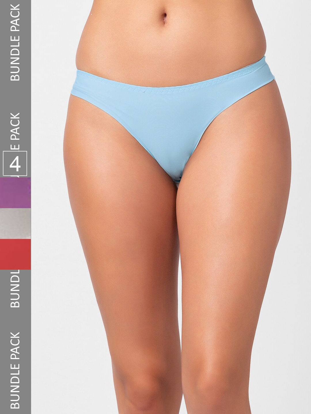 

FashionRack Women Pack Of 4 Assorted Thong Briefs