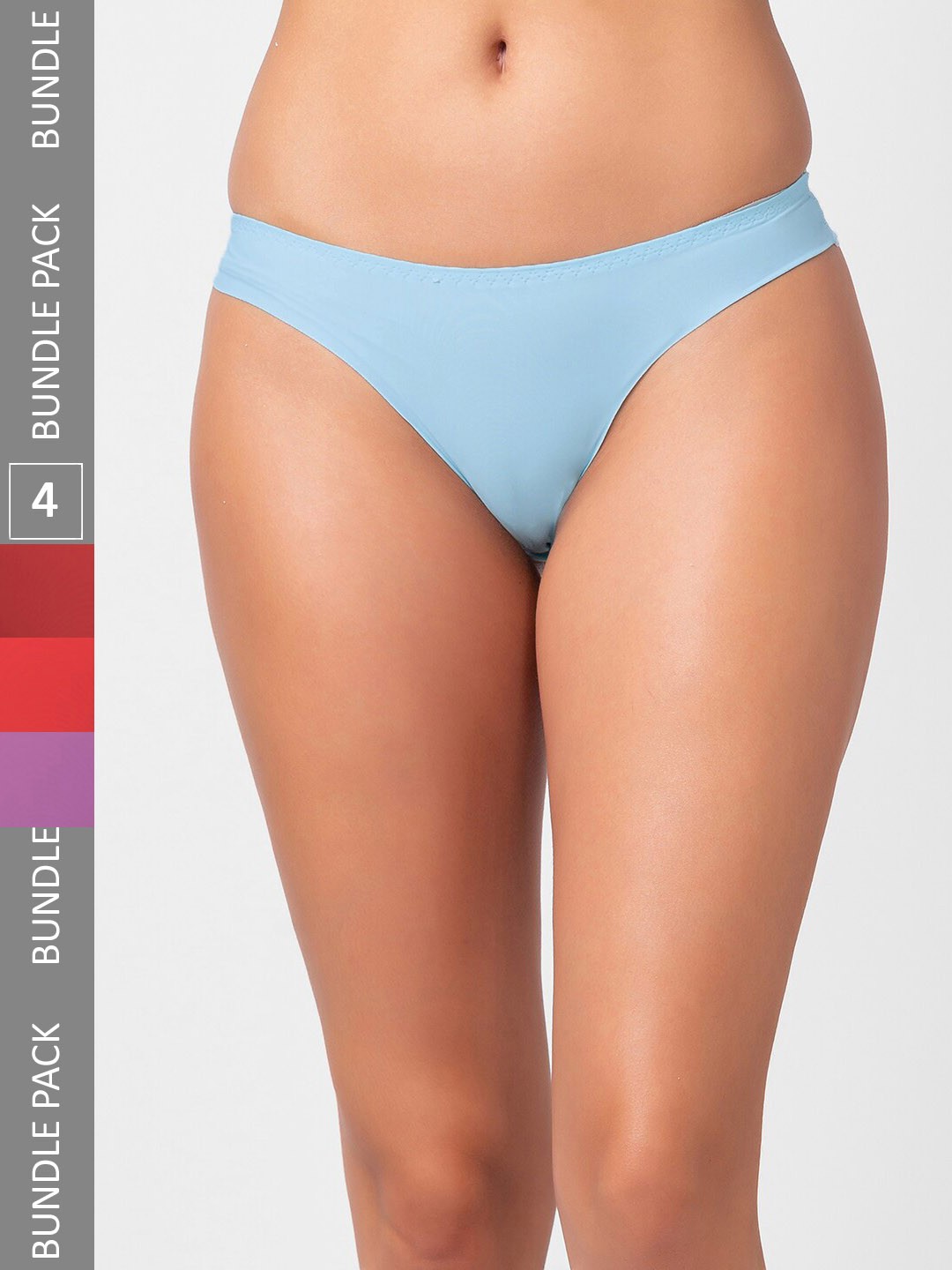 

FashionRack Women Pack Of 4 Assorted Thong Briefs