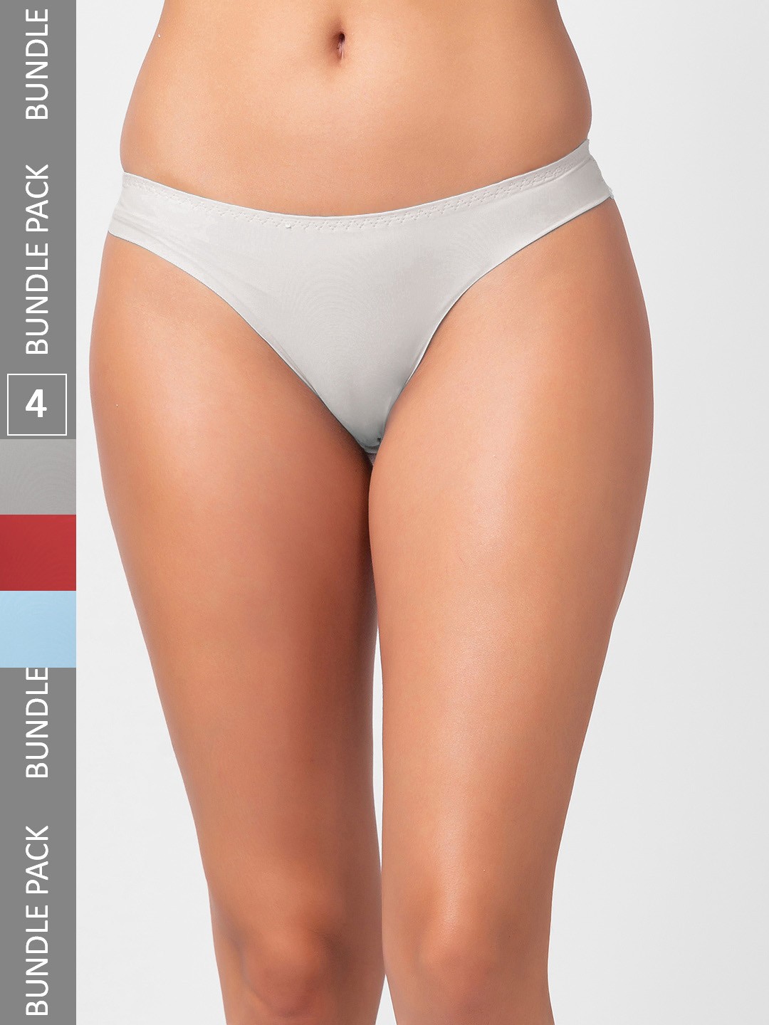 

FashionRack Women Pack Of 4 Assorted Thong Briefs