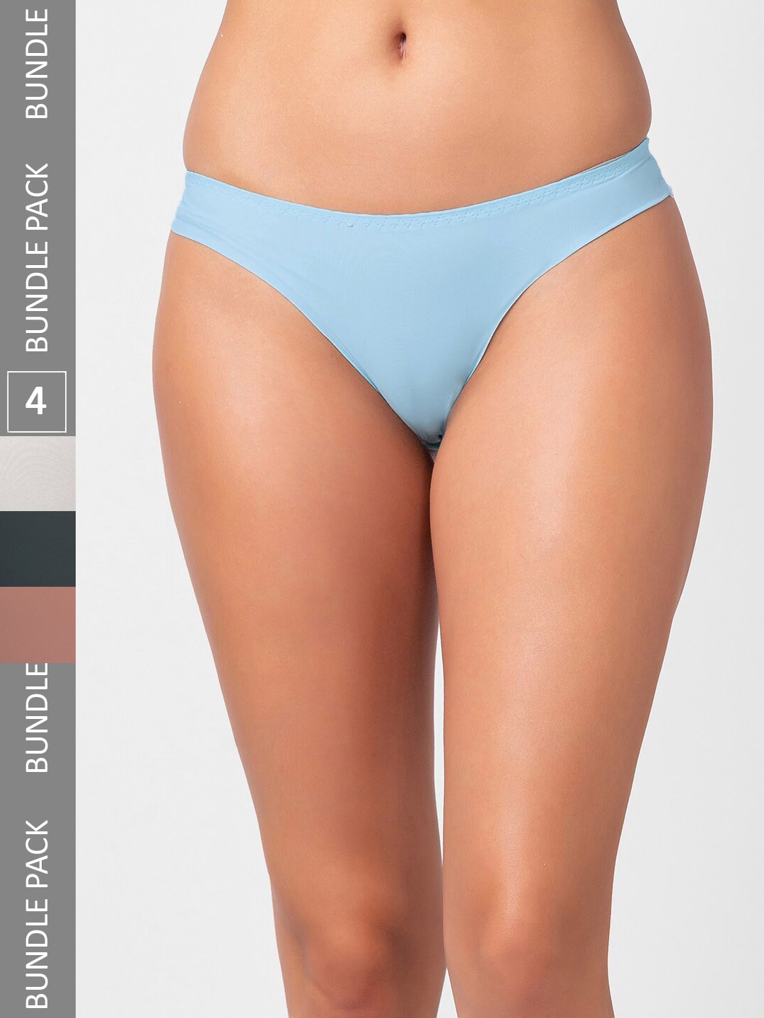 

FashionRack Women Pack Of 4 Assorted Thong Briefs