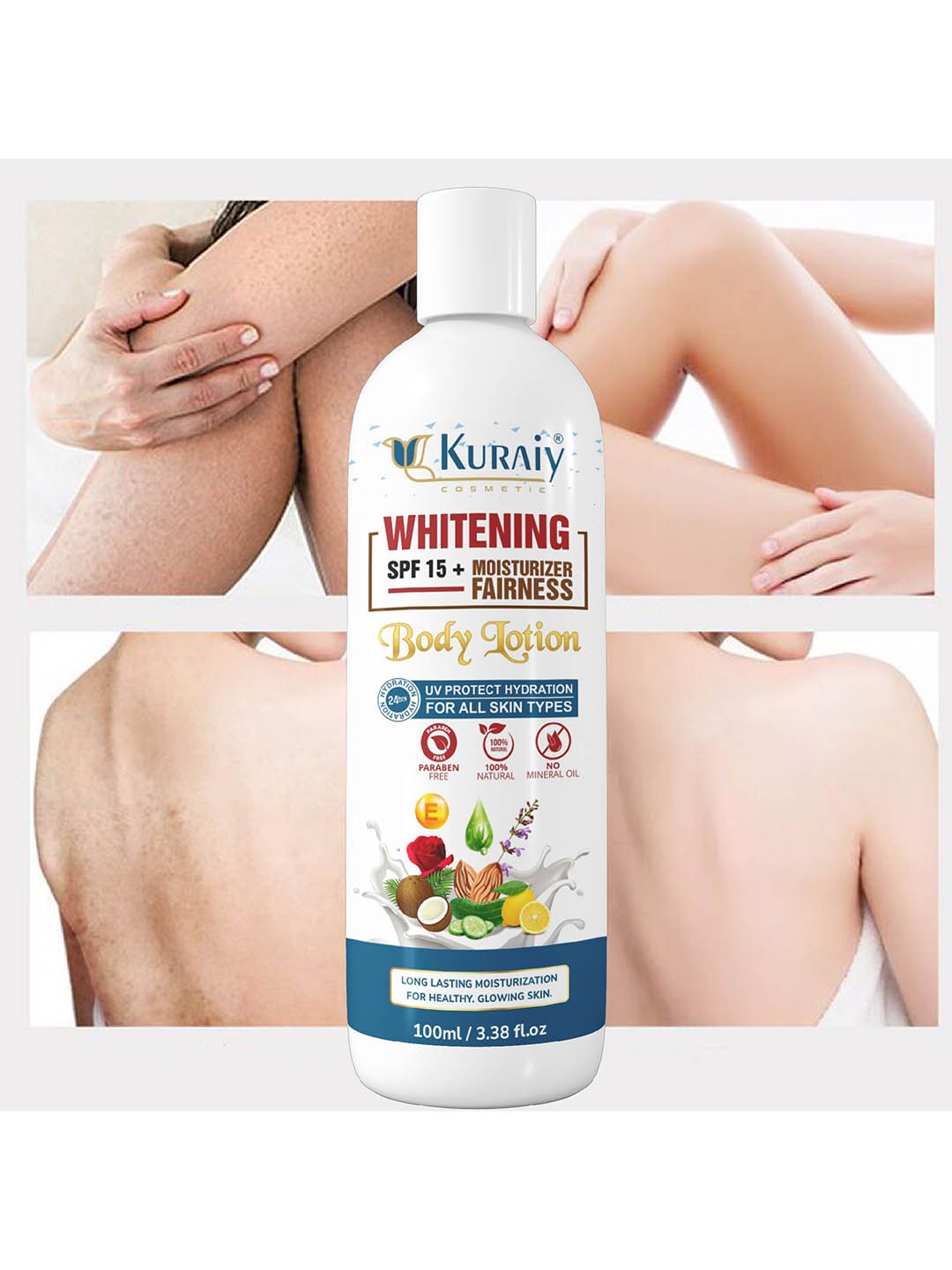 

KURAIY Skin Brightening & Whitening Body Lotion - 100ml, White