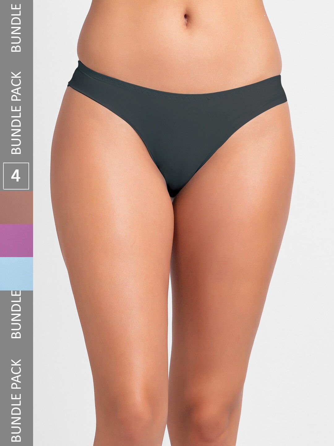

FashionRack Women Pack Of 4 Assorted Thong Briefs