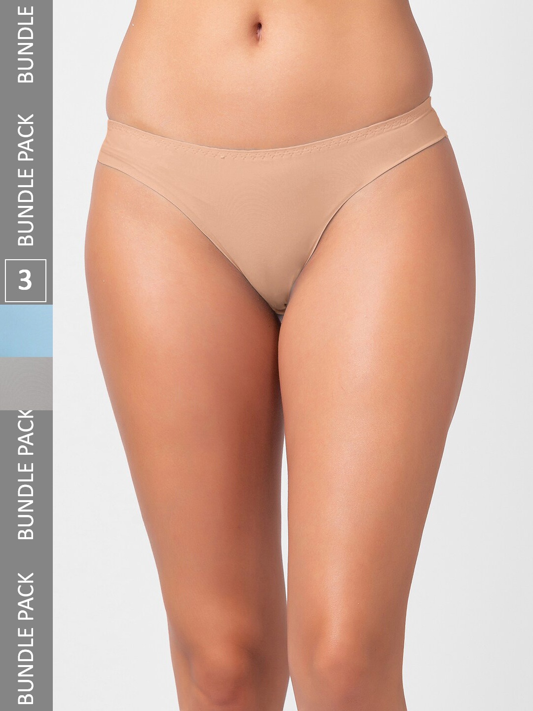 

FashionRack Women Pack Of 3 Assorted Thong Briefs