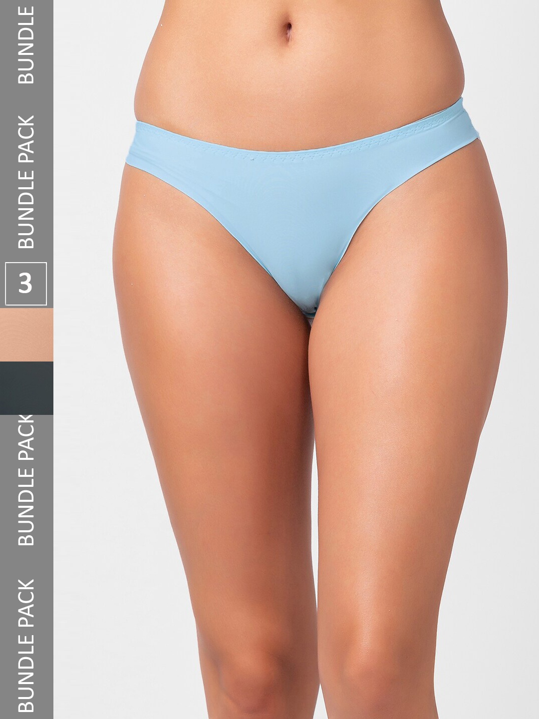 

FashionRack Women Pack Of 3 Assorted Thong Briefs
