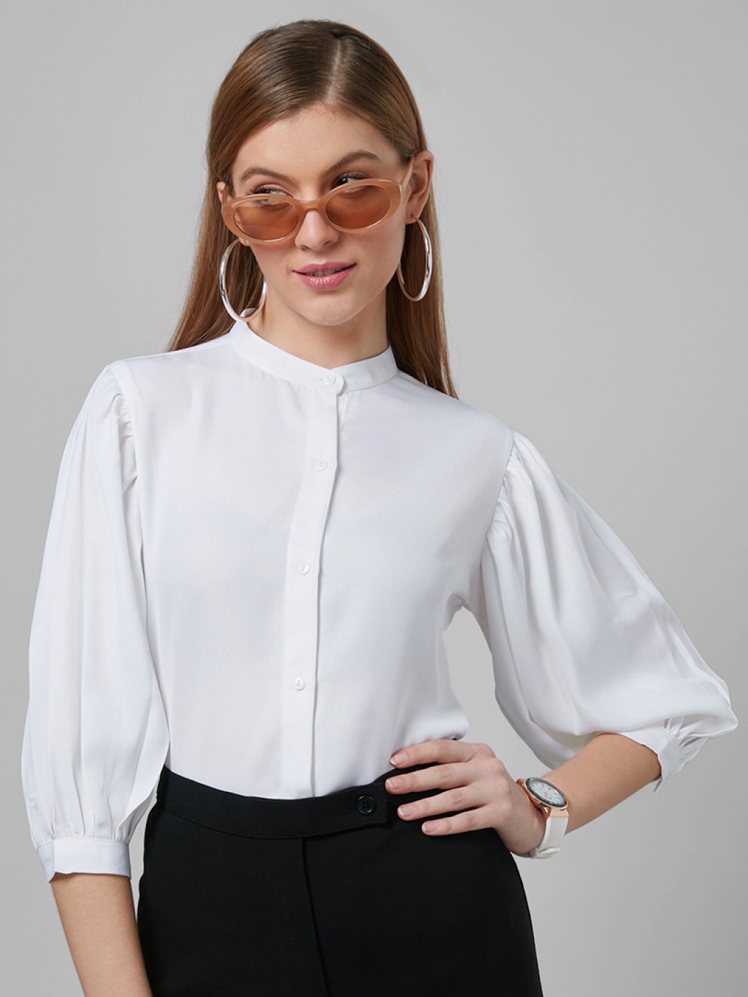

Style Quotient Women Smart Formal Shirt, White