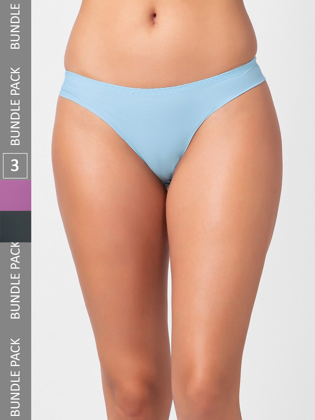 

FashionRack Women Pack Of 3 Assorted Thong Briefs