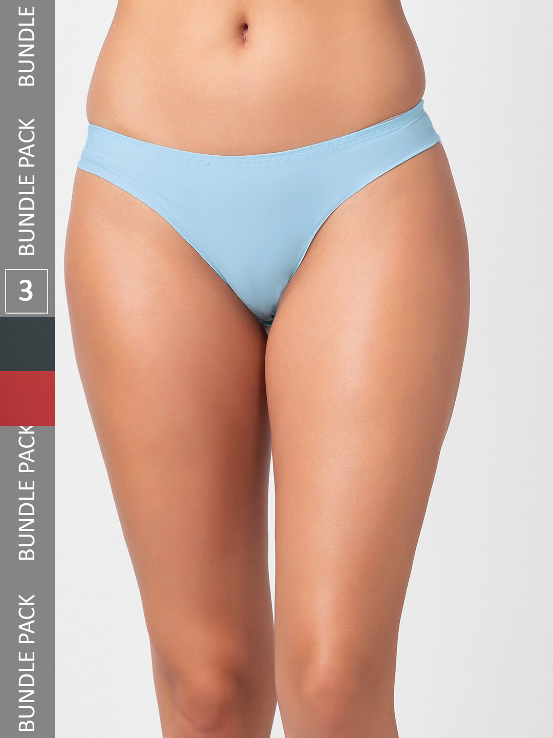 

FashionRack Women Pack Of 3 Assorted Thong Briefs