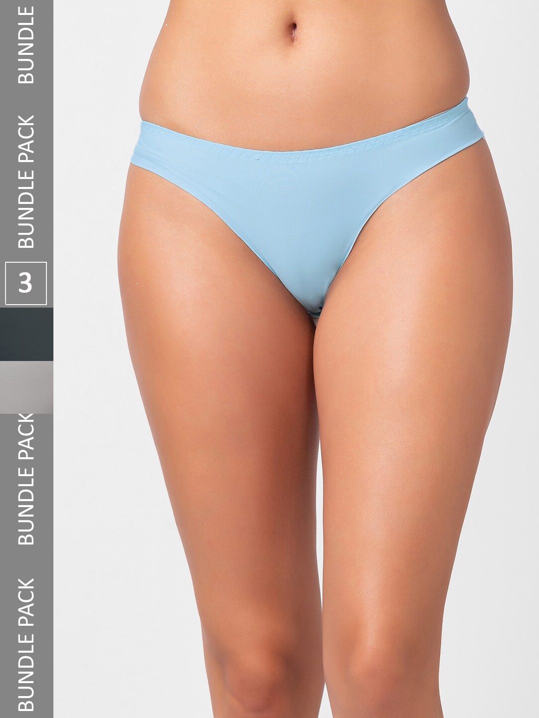 

FashionRack Women Pack Of 3 Assorted Thong Briefs